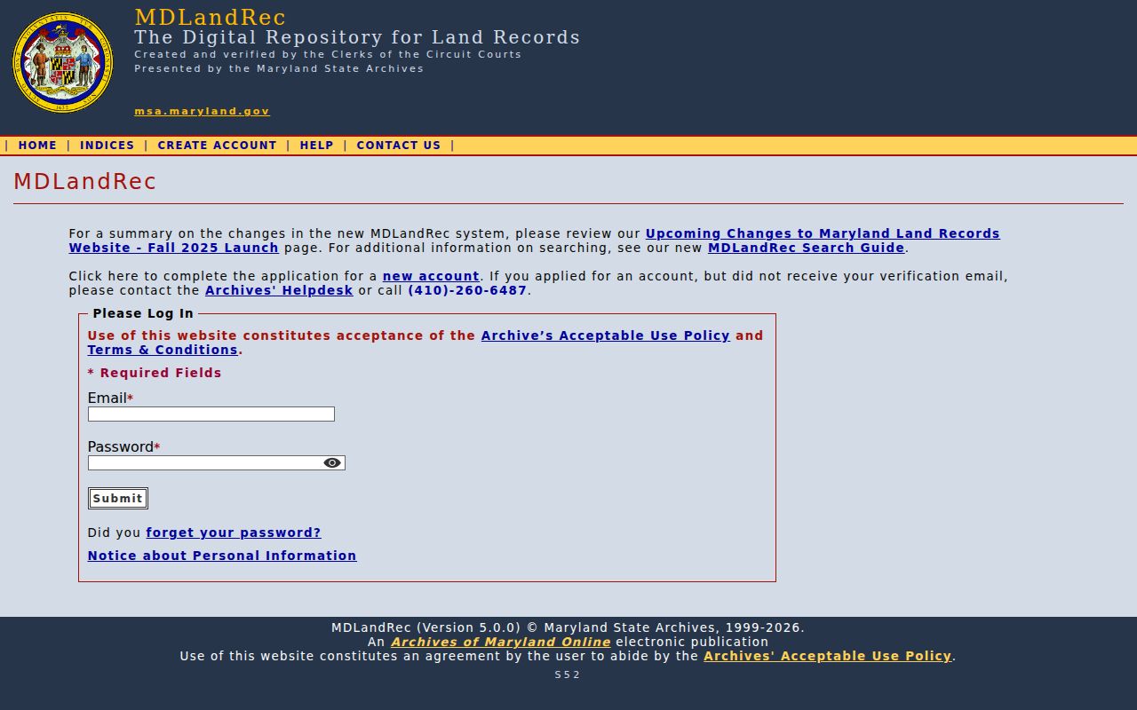 Pikesville people search Maryland land records portal